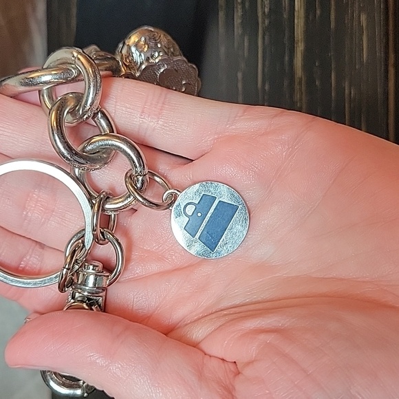 Key Chain Crystal & Silver Hearts Design Kathy Van Zeeland - Picture 4 of 6